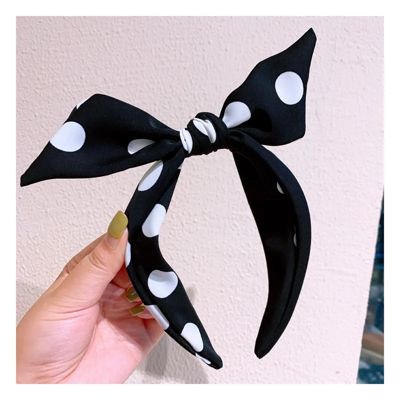

Polka Dot Cute Rabbit Ears Hairbands For Women Hair Accessories For Girls Hair Band Hair Bows Hairband Headbands