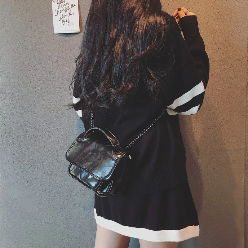 

Crossbody Bag for Women Hobo Simplicity Shoulder Designer Shopper Chain Handbag Small Flap Soft Solid Clolor Black Ladies Bags