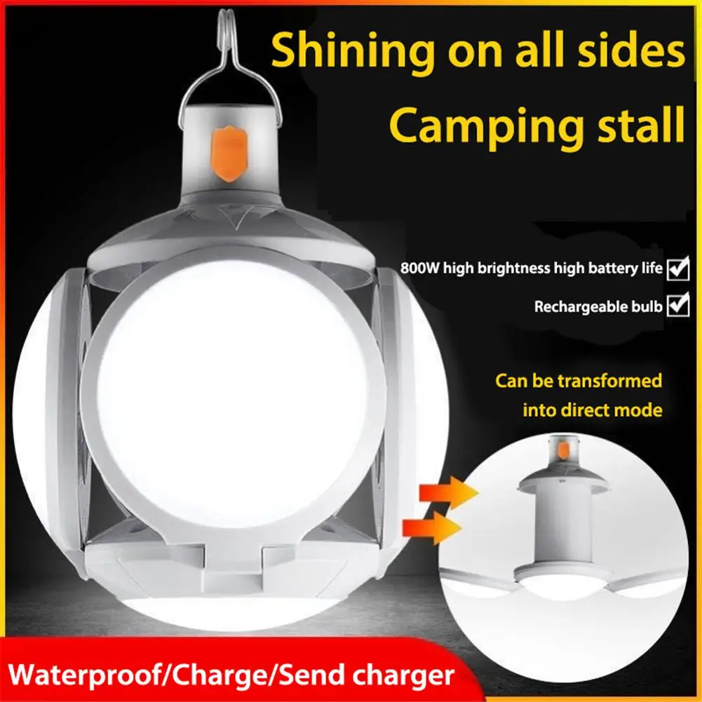 

New LED Solar Folding Football Light Hanging Deformable EavesLight Garage Folding Bulb For Indoor Outdoor Solar Lamps Lawn Lamp