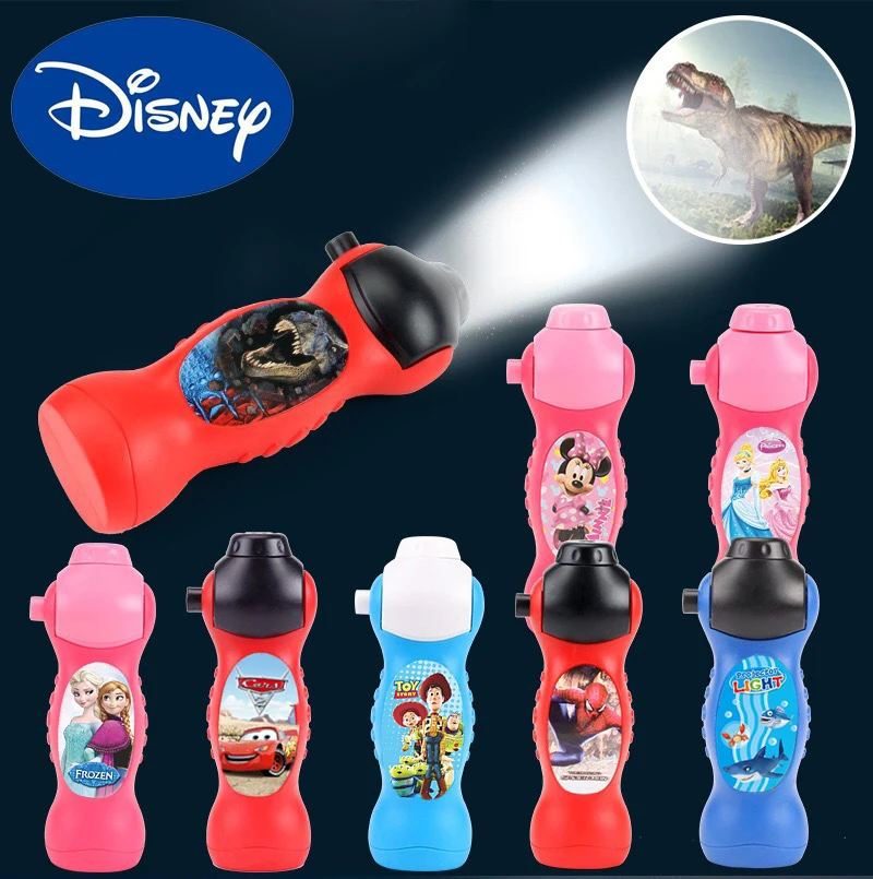 

Disney Cartoon Projection Flashlight Toys Anime Figures Mickey Mouse Cars Toy Story Frozen Elsa Child Christmas Birthday Gifts