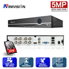 Цифровой видеорегистратор NINIVISION, 8 каналов, 5 Мп, 6 в 1, AHD, 2560*1920P, Super HD, DVR, USB, 3G, Wi-Fi, обнаружение движения, H265, облако P2P, XMeye