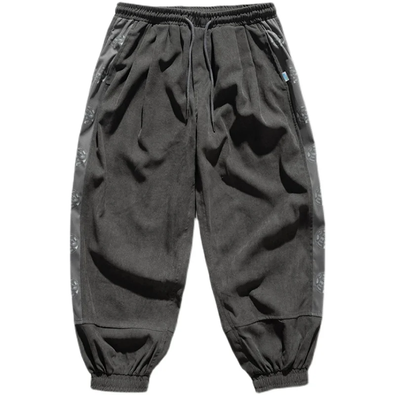 

American Hip Hop High Quality Casual Sports Pants Spring Loose Couple Sweatpants Side Patchwork Running Joggers Men Clothing