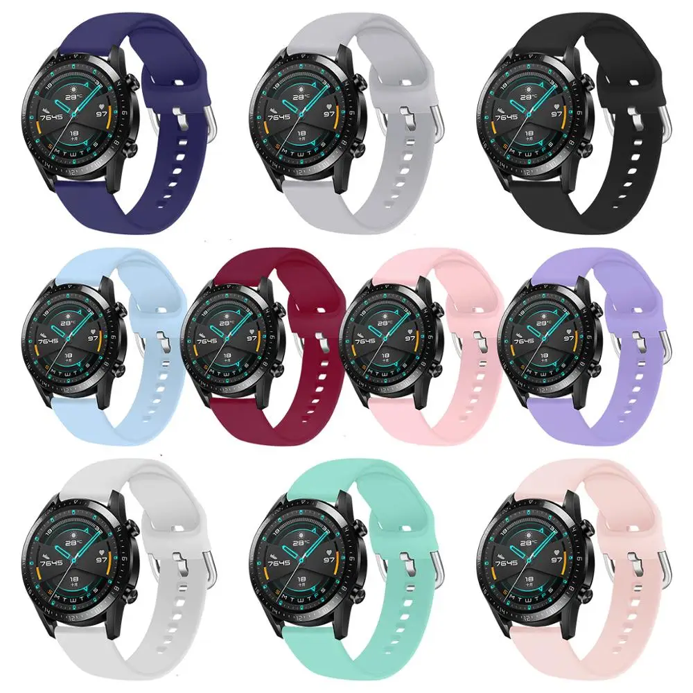 Ремешок сменный для наручных часов мягкий силиконовый браслет Huawei Watch GT2 46 мм/Watch