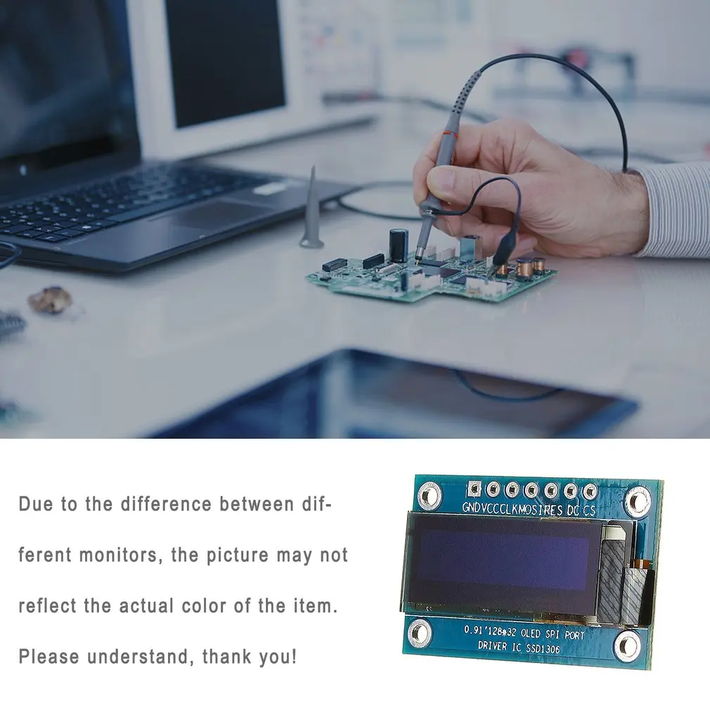 

7-pin 0.91 Inch OLED Display Module LCD Module SPI Interface Module Super Bright Meticulous Module For AVR STM32