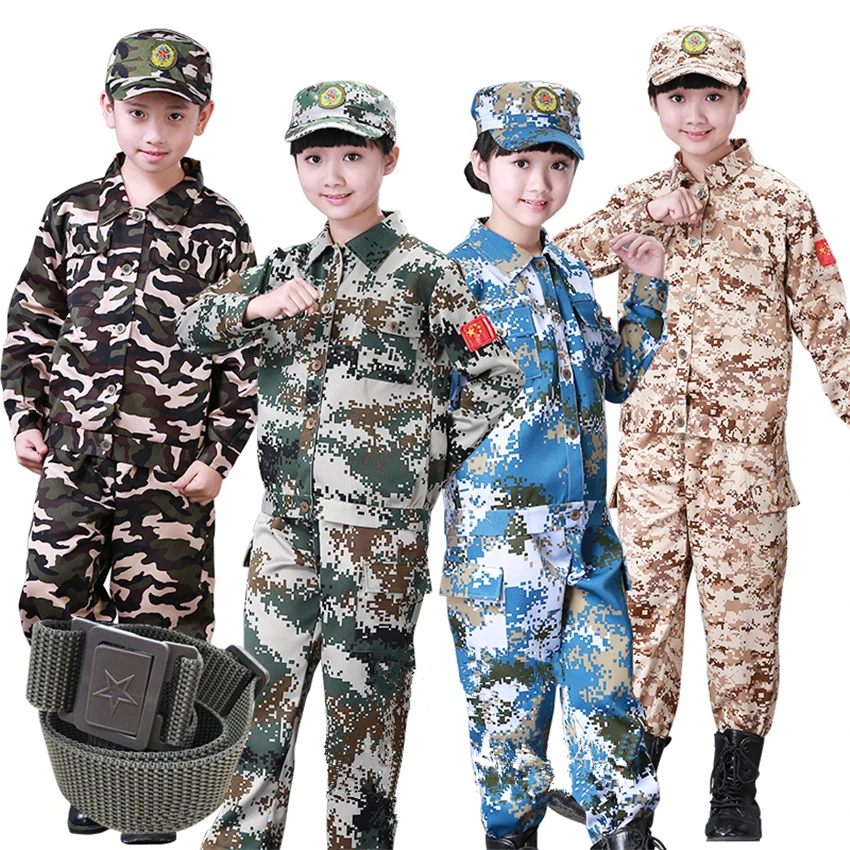 

Military Uniform Costumes Children's Teenager Boys Jackets Army Cosplay Camouflage Military Clothes for Kids Boys 100-180cm