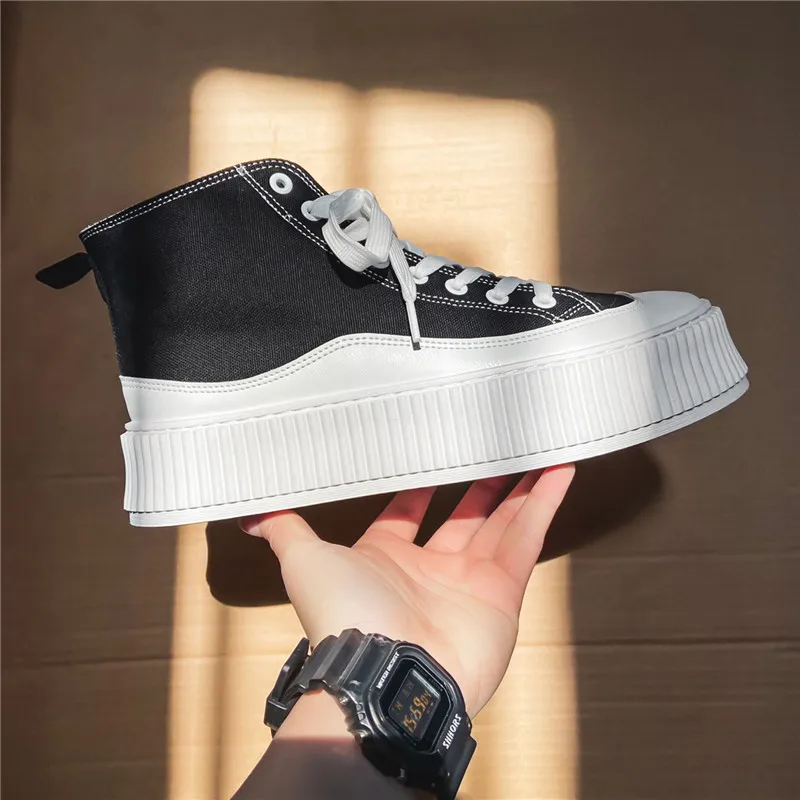 

Fashion Canvas Shoes Woman 2021 Spring Summer New Sport Women Casual Shoes Black Canvas Women Platform Casual Shoes Sneakers
