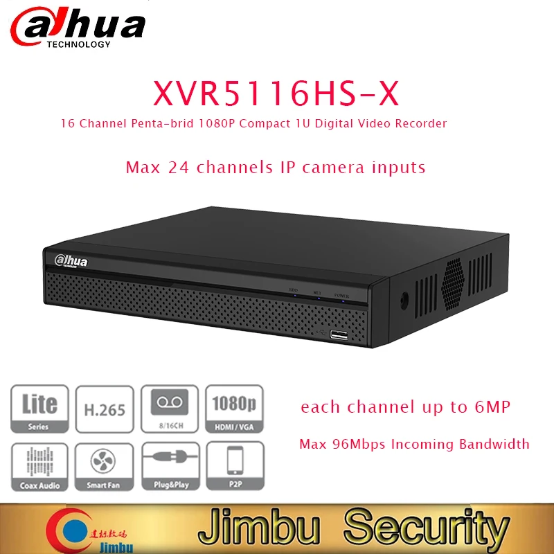 

Dahua DVR XVR5116HS-X 16 channel WizSense Smart Search and Intelligent Video System Digital Video Recorder