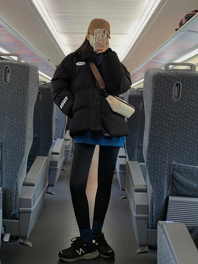 

Женская куртка, зимняя стеганая куртка, женское нишевое пальто нового дизайна 2021, Корейская Студенческая хлопковая куртка