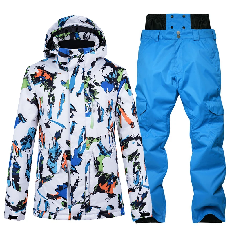 Модный Красочный мужской зимний костюм для зимнего сезона одежда сноуборда