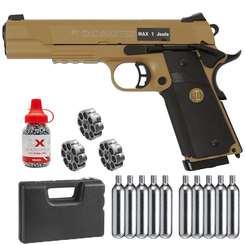 

Soft metal weapon, B pistolet ASG CO2 GBB STI TAC master pistol lead bullet, toy gun particle lead bullet, metal wall logo
