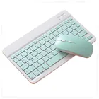 Комплект Bluetooth-клавиатуры и мыши для планшета Ipad мобильный телефон, синий цвет, универсальная ультратонкая Беспроводная розовая клавиатура, набор мышей