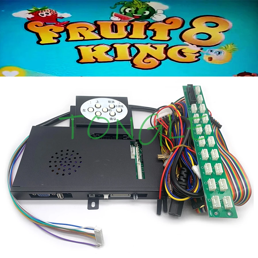 

New Fruit King 8 PCB Board with Wires Cable and Keyboard for LCD Fruitking 4 Coin Operated VIDEO Mario Slot Game Machine