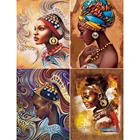 5D алмазная живопись сделай сам, портрет Южноафриканской девушки, украшение для дома, искусство, полноразмернаякруглая алмазная живопись, Набор для вышивки, мозаика