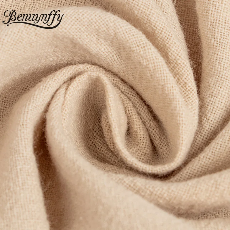 

Benuynffy V-neck Ruffle Sleeve Button Up Solid Pleated Shirts Women Summer Casual Cotton Sleeveless Ladies Tops and Blouses