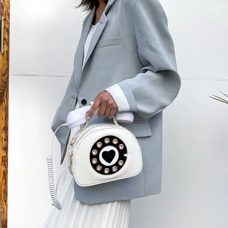 

Women Telephone Shaped PU Leather Shoulder Crossbody Bag Handbag Satchel Purse