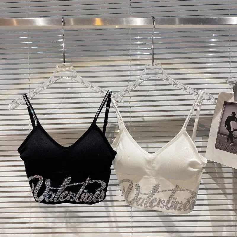 

Лидер продаж, спортивный бюстгальтер с надписью Water Drill, майки для женщин, Новинка лета 2021, облегающий бюстгальтер для фитнеса и груди, нижнее...