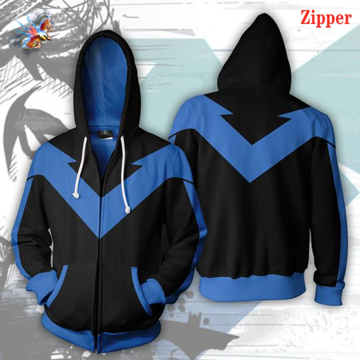 New Haruto Clothing Hoodie Men's/Ladies Fashion Streetwear Hip Hop Harajuku 3D Printing Ninja Men's Top Newest Anime Zip | Мужская
