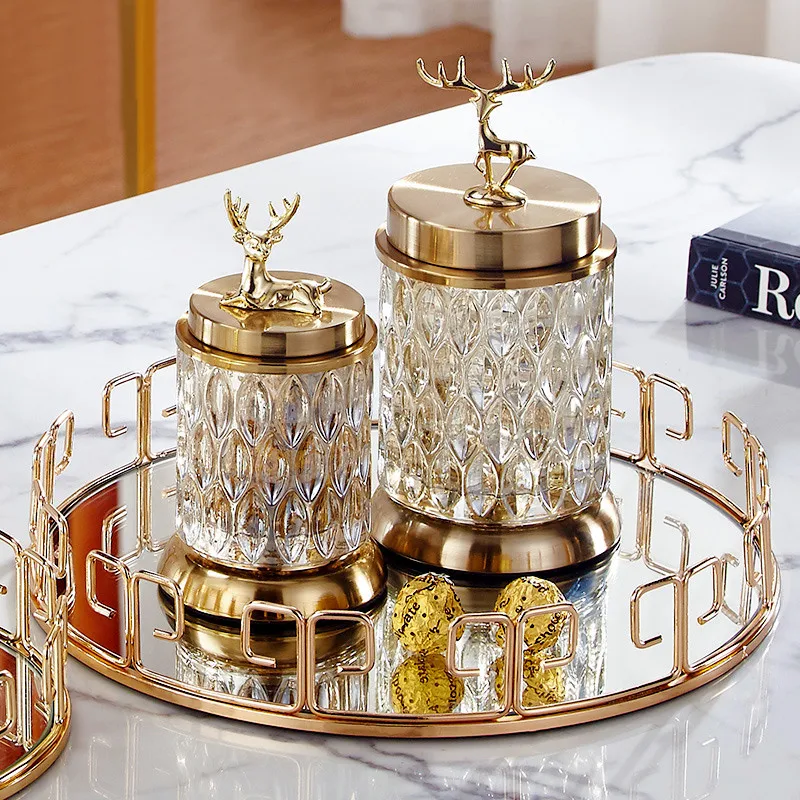 Стеклянный загар для хранения с крышкой домашний декор баночки чайная Caddy