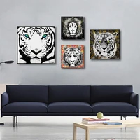 modern graffiti art posters and prints canvas wall art canvas watercolor animals pictures lions abstract tigers room wall decor