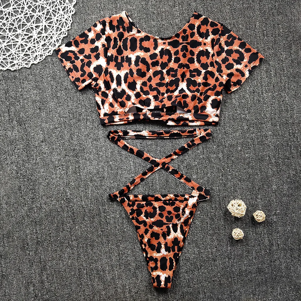 Женское бикини с эффектом пуш ап и высокой талией купальник из двух предметов