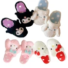 Мультяшная кавайная мелододи Kuromi Cinnamoroll Kittys мультяшная модная искусственная кожа Нескользящая хлопковая удобная и теплая