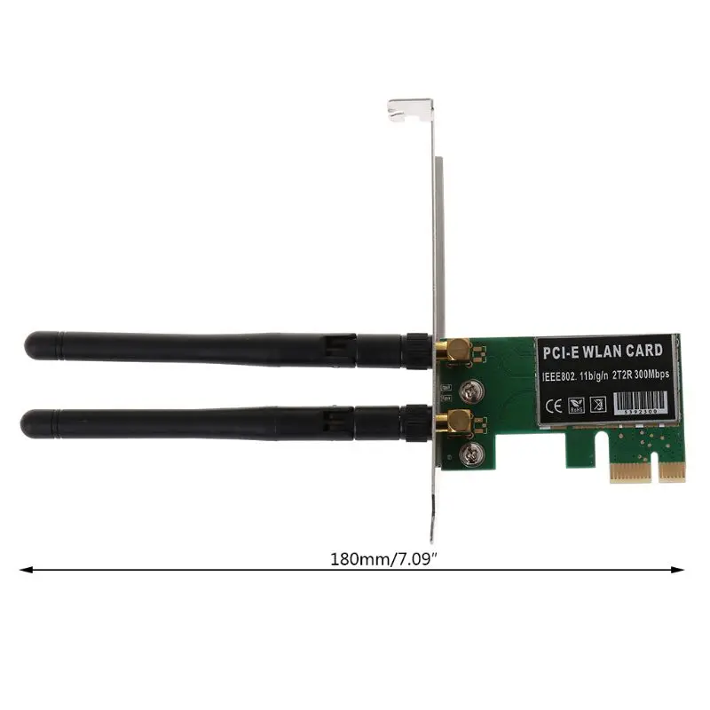 PCI-E 300 Мбит/с беспроводная сетевая карта PCI Express Wi-Fi WLAN адаптер с антеннами для ПК