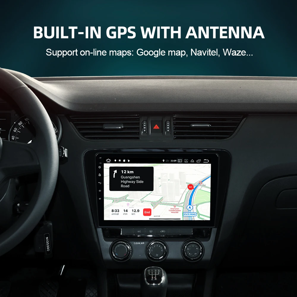 Автомагнитола ISUDAR V57S для Skoda/Octavia 2014 2015 2016 2017 Android Авторадио мультимедиа GPS DVR