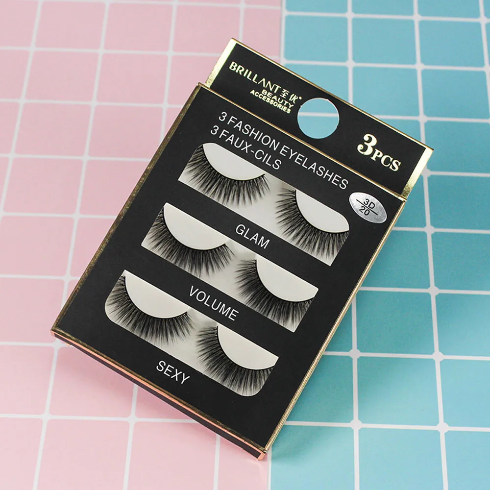 1 коробка Роскошные 3D накладные ресницы пушистая полоса многоразовые длинные