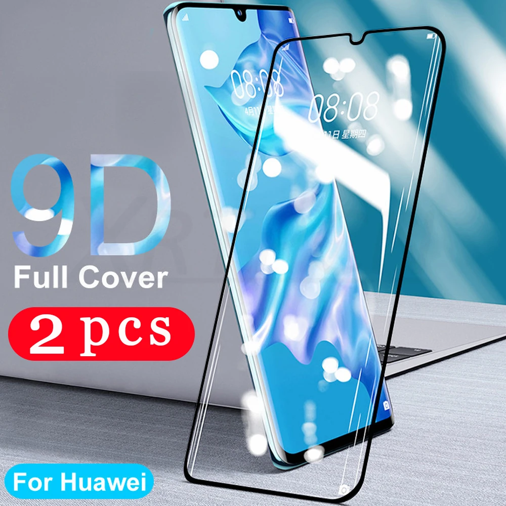 Защитное стекло закаленное 9D для huawei P30 pro/P30 lite/P30 2 шт.|Защитные стёкла и плёнки