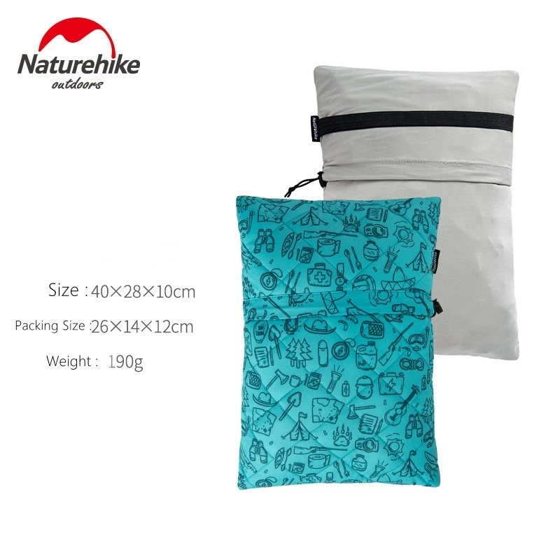 Sky Blue Naturehike губка складной коврик подушка также использует подголовник автомобиля Портативный Сверхлегкий фонарь вес и мягкий для пеших прогулок, кемпинга, путешествий - Цвет: Sky Blue