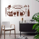 Большой крафт пивной Стеклянный Винный настенный стикер пивной бар алкогольный пивной настенный стикер виниловый декор для пивного вина