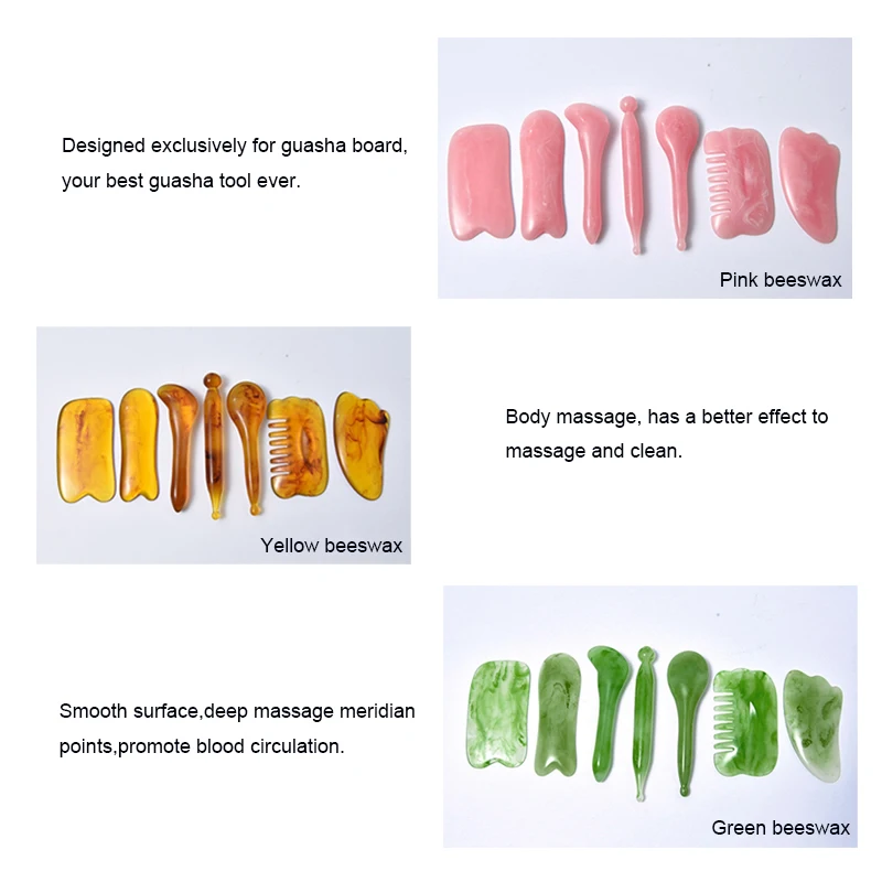 

7 Pcs Set Gua Sha Massage For Face Neck Gua Sha Scraper Facial Pull The Tendons Stick Neck Acupuncture Pen Therapy Craper Board