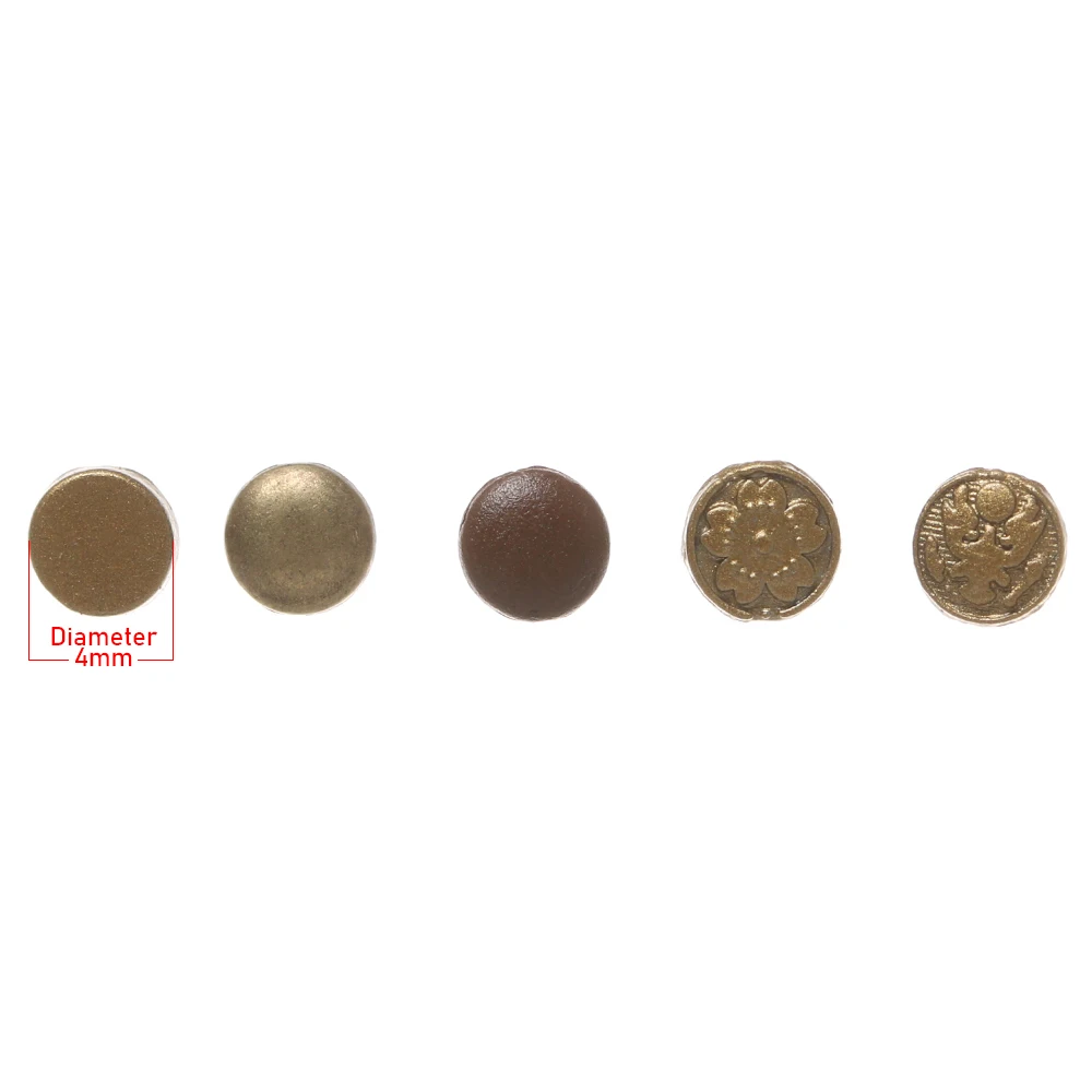 

20/40Pcs 4mm Mini Button DIY Doll Clothes Metal Printed Buckle Decoration Buckles for 1/6 Doll Clothing Sewing Accessories