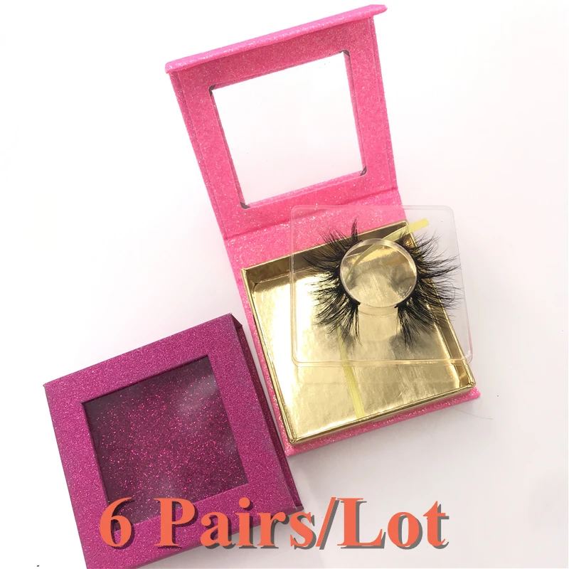 6 парт/лот 25 мм 5D норковые ресницы по лучшей цене высококачественные