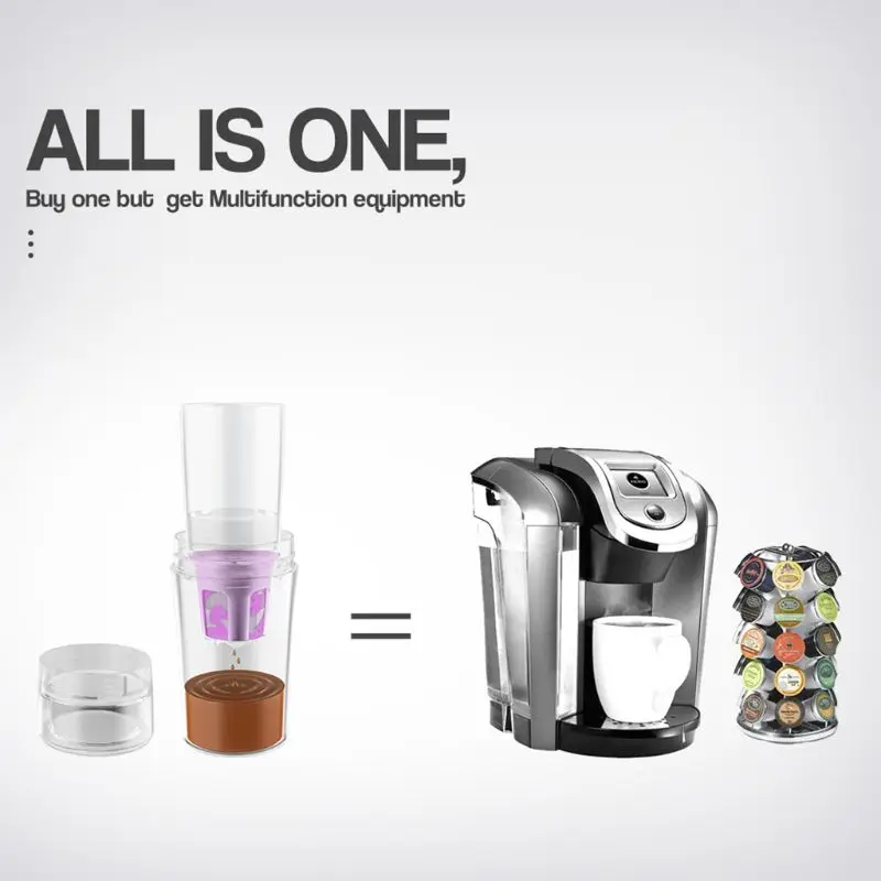 

Portable Cold Brew Pour Over Drip Coffee Maker K-Cup Single Serve Mug