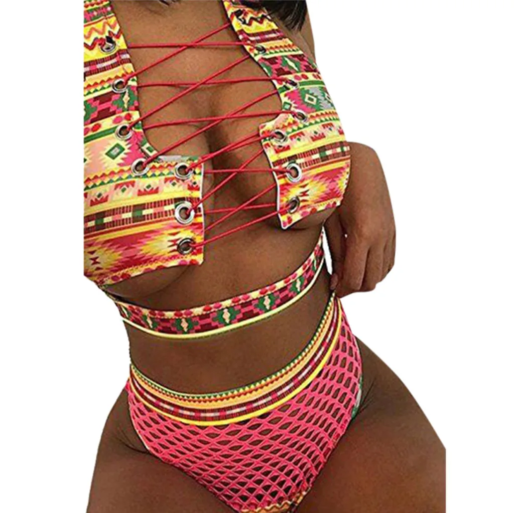 2024 сексуальное Бразильское бикини женский купальник бандажный с Африканским