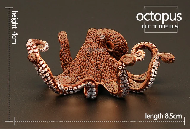 Оригинальные наборы животных океанов sealife, синий кит, Акула, челюсти, тигр, Кит-убийца, leatback, Детская обучающая игрушка, детский подарок - Цвет: Octopus
