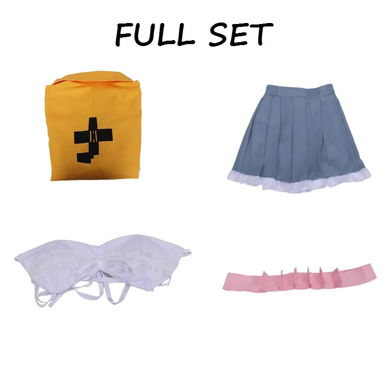 

Danganronpa V3 Angie Yonaga Cosplay Costume Long Wig Top Skirt Cloak Halloween Christmas Anime Party Suit Sexy for Women Girls