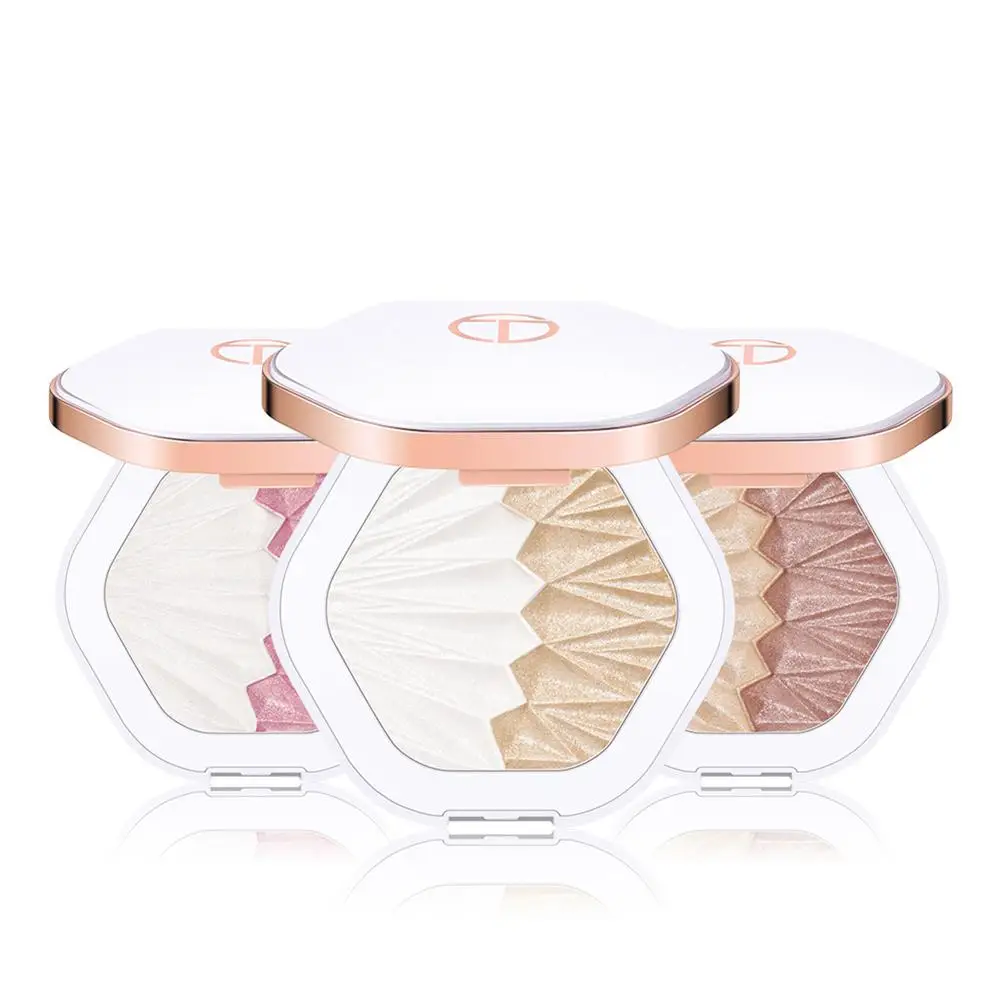 OTWOO 2 цвета лицо прессованная пудра светящиеся хайтлайт румяна Контур Макияж Тени