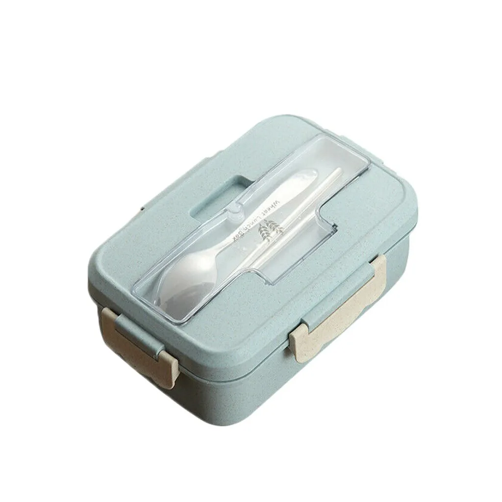 Коробка для завтрака с Пшеничной Соломой bento Офисная посуда подогревом 3 отсека