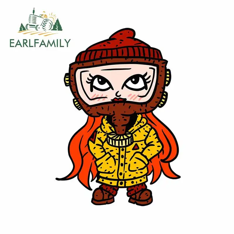 EARLFAMILY 13 см x 9 4 для милой противогаз девушка Автомобильная наклейка