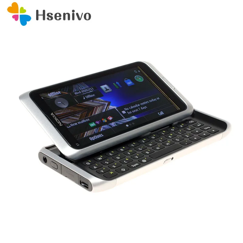 nokia e7 refurbished original unlocked gsm 3g mobile phone wifi gps 8mp qwerty english arabic russian keyboard free global shipping