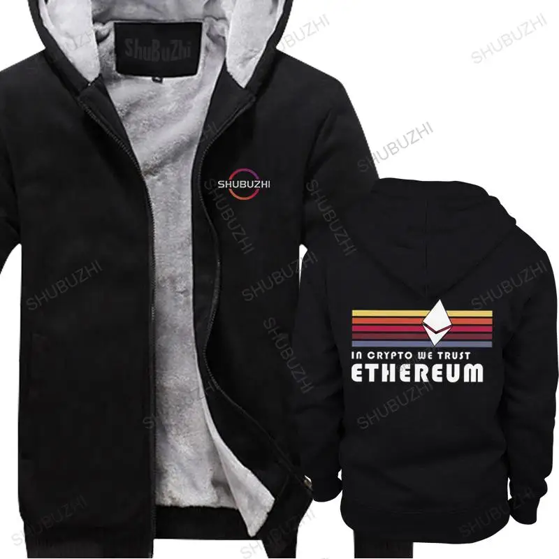 

new Unique Ethereum Stripes In Crypto We Trust hoodies Men falld Crypto Cryptocurrency fall Cotton thick Casual fleece Tops