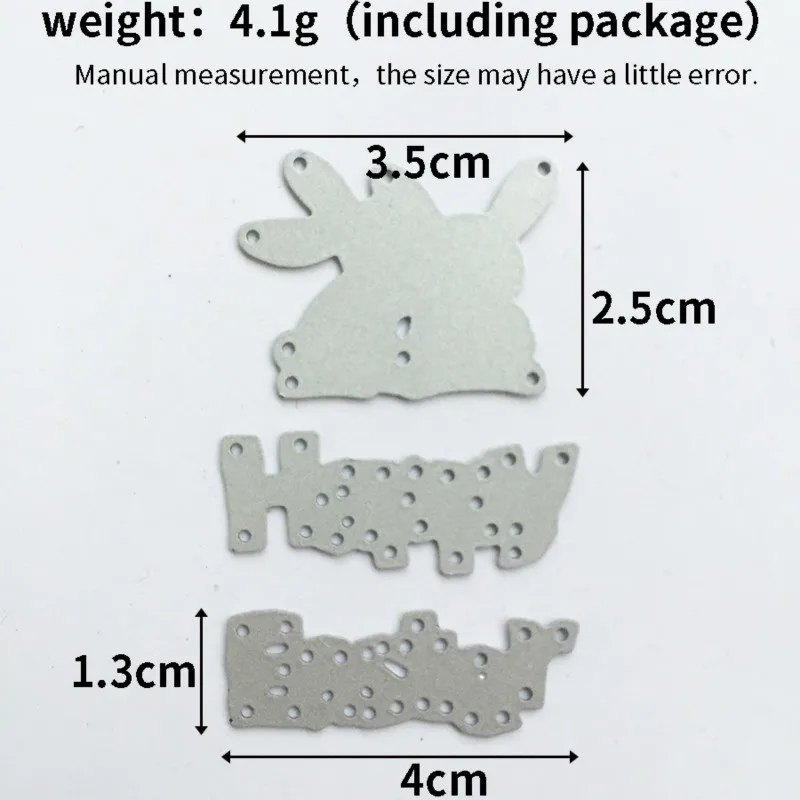 1 шт. металлические Вырубные штампы с изображением кролика Счастливой Пасхи Kawaii