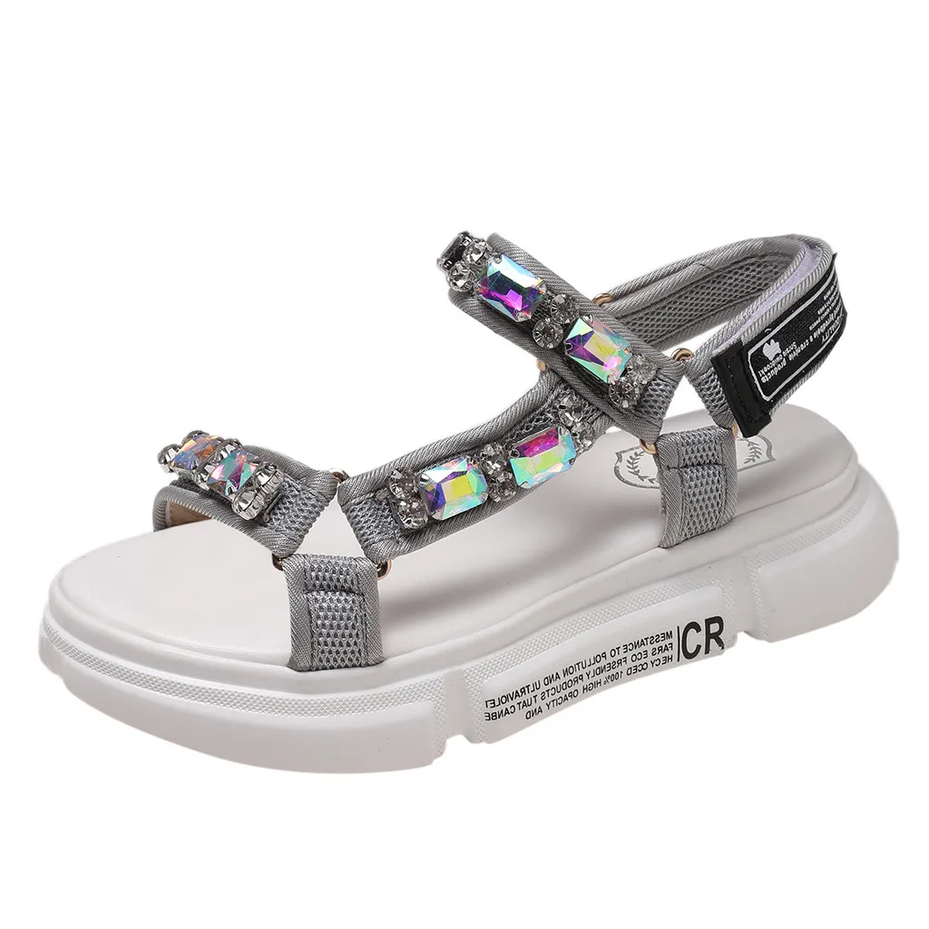 SAGACE/Новинка Женские сандалии Женская спортивная обувь со стразами на толстой