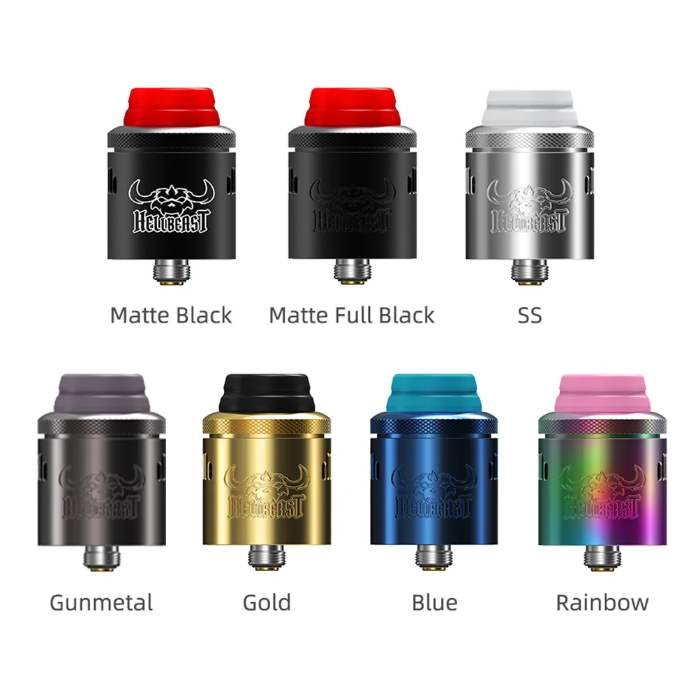 Original Hellvape Hellbeast RDA Tank 810 Drip Tip Atomizer with NI80 Fused Clapton Coil E Cigarette Vaporizer Vs Dead Rabbit V2 |