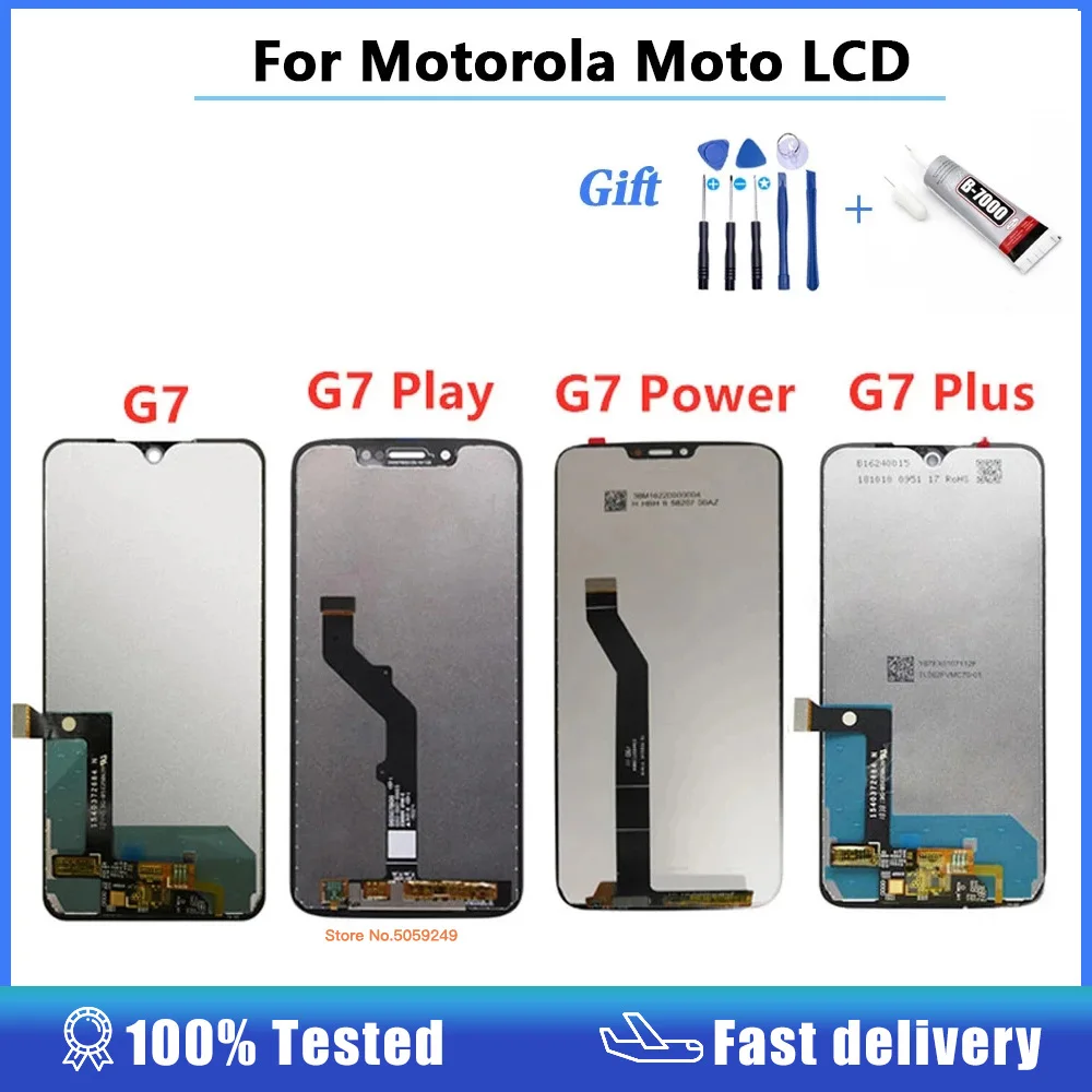 

ЖК-дисплей для Motorola Moto G7 Power XT1955, сенсорный экран с цифровым преобразователем для G7 Play, сменный ЖК-дисплей для Moto G7