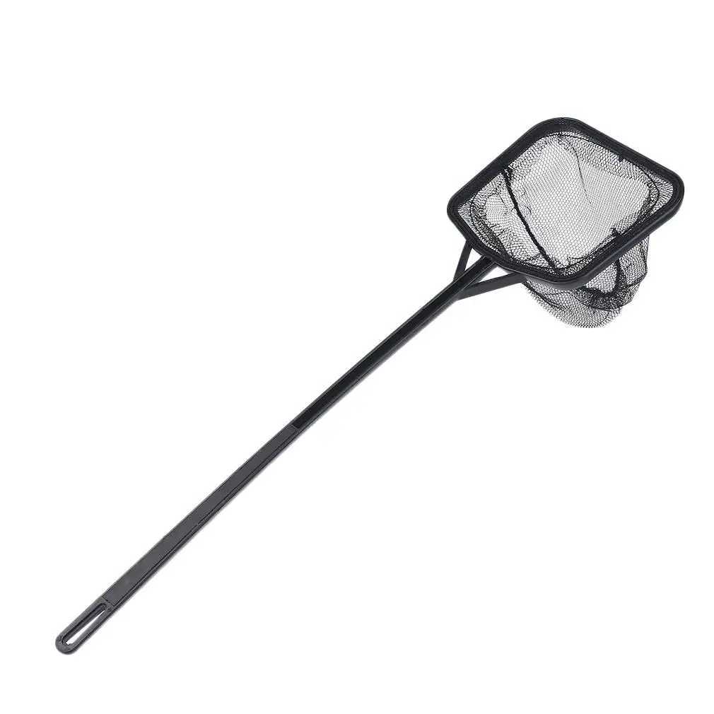 Портативная квадратная аквариумная рыболовная сеть с длинной ручкой плотная