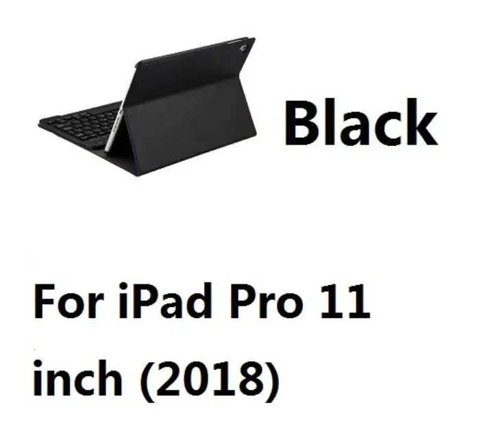 For Pro11 2018 Black Дизайнерский кожаный чехол с bluetooth-клавиатурой, чехол для iPad Mini12345 Air 12 iPad 9,7 10,2 Pro 10,5 дюймов Air - Цвет: For Pro11 2018 Black