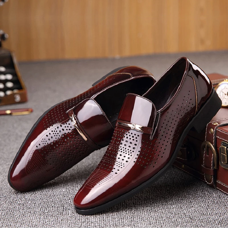 Модные Мужские модельные туфли без шнуровки оксфорды Модная мужская обувь в